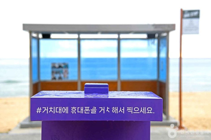 주문진읍 BTS 앨범사진 촬영지 (버스정류장) 여행 추천 - 메고지고