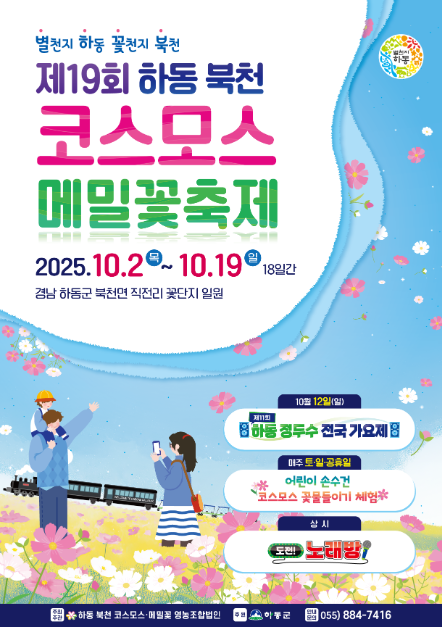 하동 북천 코스모스 메밀꽃 축제 여행 정보 - 메고지고