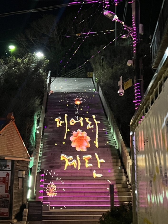 구룡포 피어라계단 미디어아트 여행 추천 - 메고지고