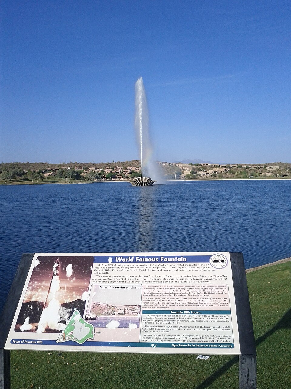 파운틴힐스 분수공원 (Fountain Park, Fountain Hills) 여행 추천 - 로드트립