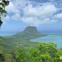 S Molteno · CC BY-SA 4.0 · Wikimedia Commons / https://commons.wikimedia.org/wiki/File:Ebony_Forest_Chamarel_-_View_of_Le_Morne_2.jpg / Usage: 개별 Wikimedia Commons 파일 페이지의 저작자·라이선스 확인. 출처 링크와 저작자·라이선스 표기, 변경사항 표시 및 BY-SA 개작물 동일조건을 준수.